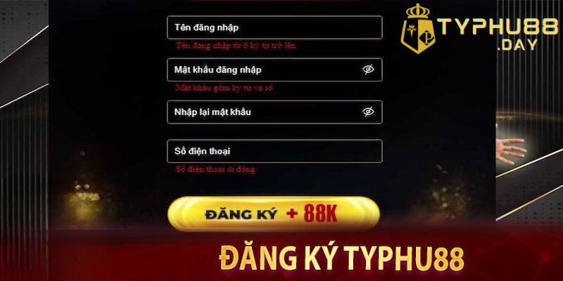 Lưu ý bạn cần biết khi tạo tài khoản Typhu88